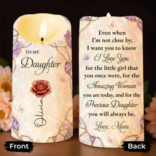 Load image into Gallery viewer, Personalized LED Candle Custom Birth Month Flowers Gift for Daughter
