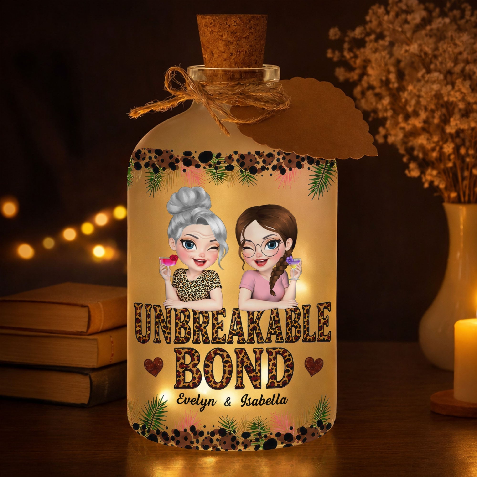 Personalized Short Bottle Light Custom Name Gift for Besties