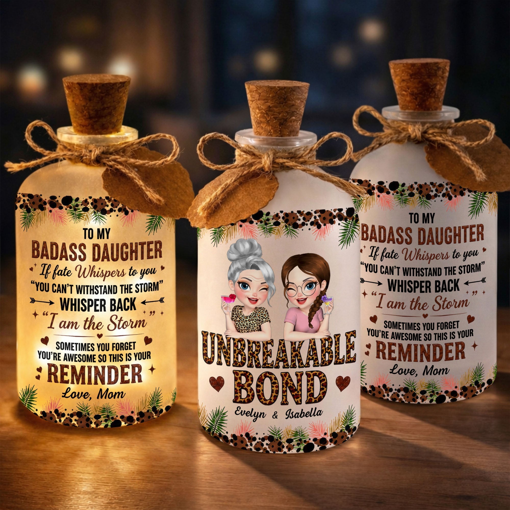 Personalized Short Bottle Light Custom Name Gift for Besties