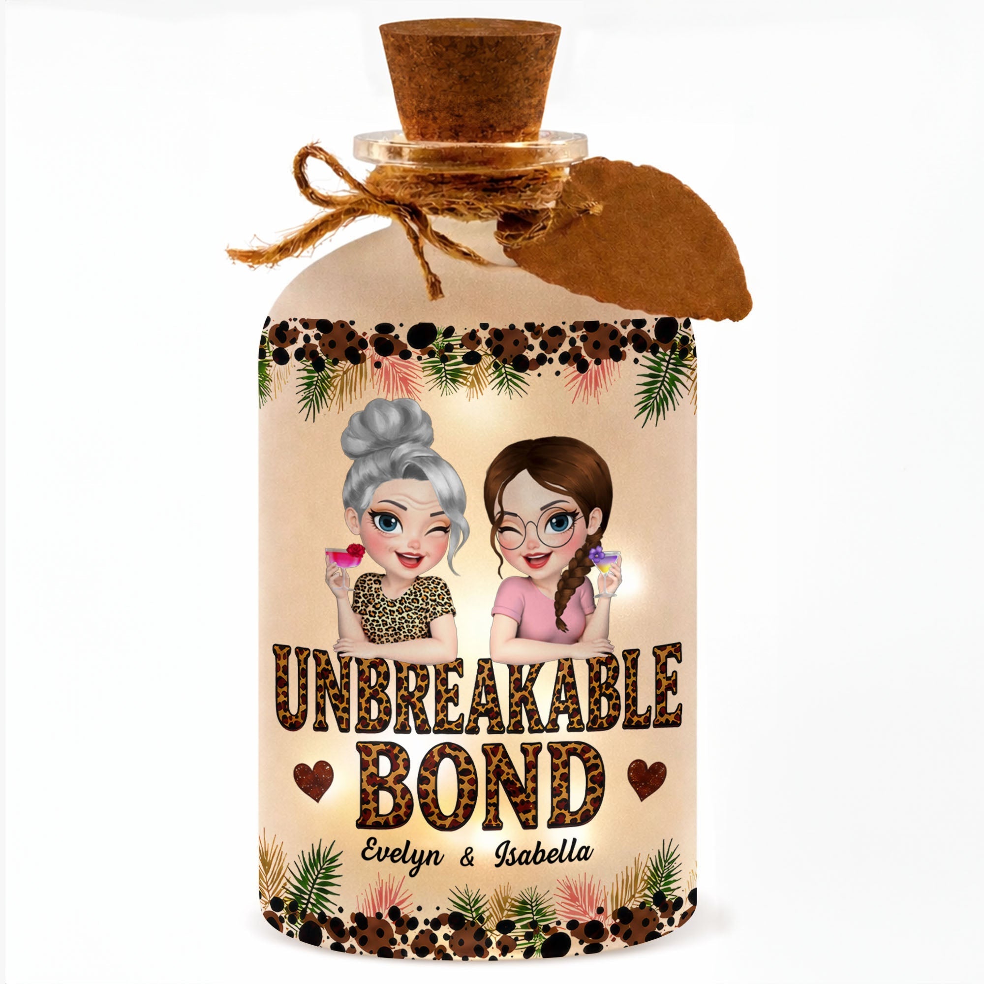 Personalized Short Bottle Light Custom Name Gift for Besties