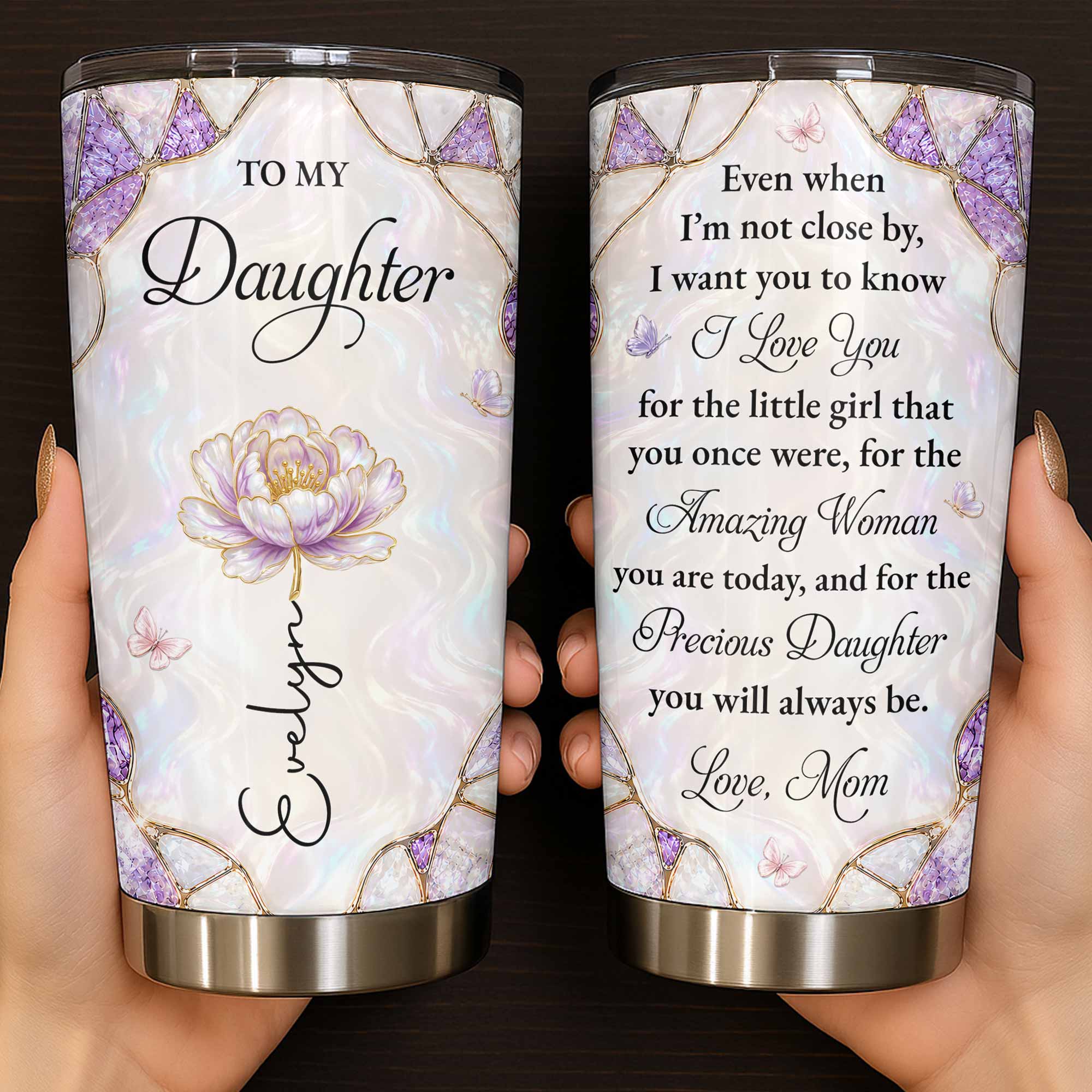 Personalized 20oz Tumbler Custom Name Gift for Daughter