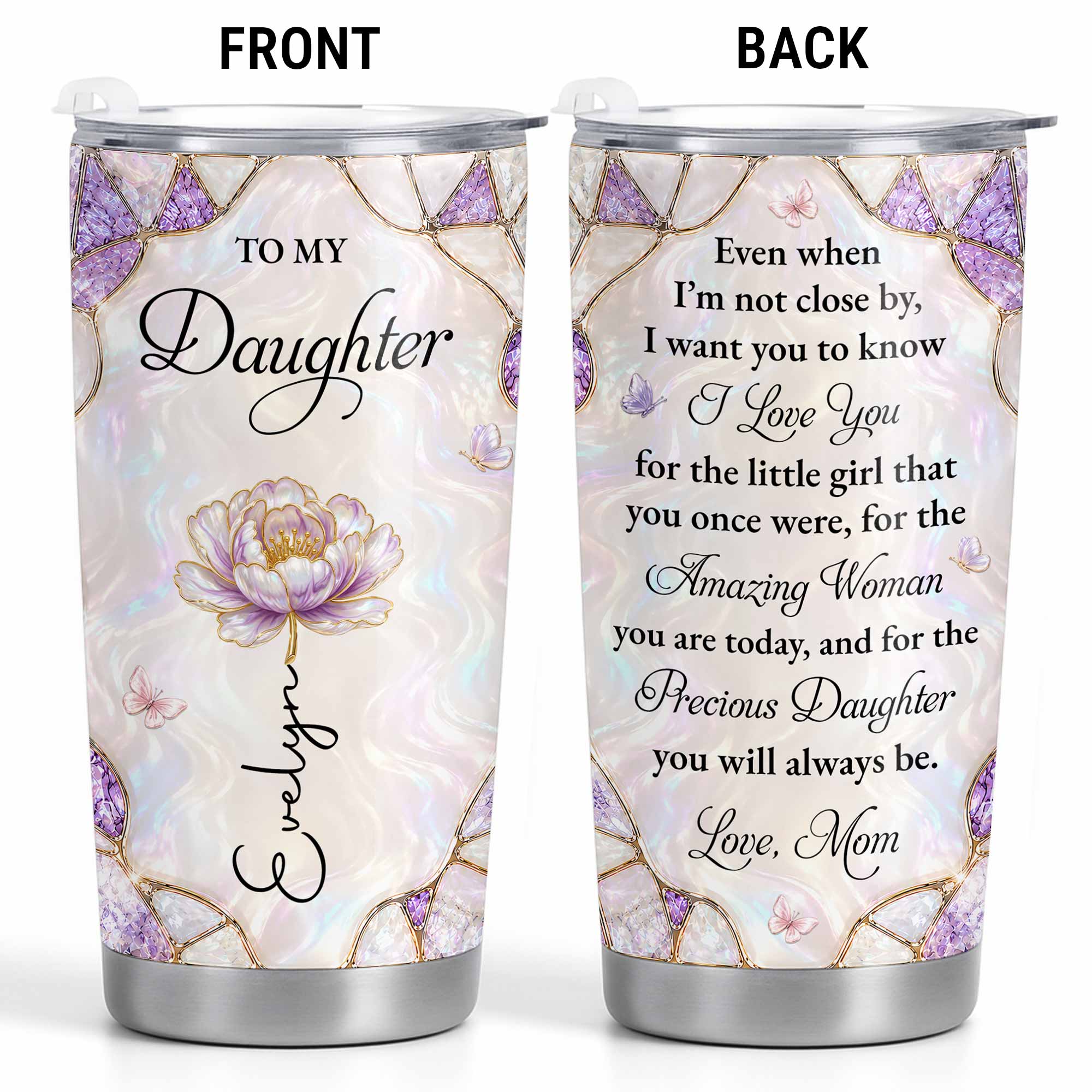 Personalized 20oz Tumbler Custom Name Gift for Daughter