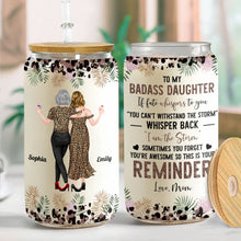 Load image into Gallery viewer, Personalized Clear Glass Can with Leopard Print for Daughter

