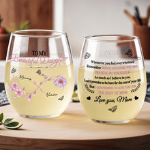 Load image into Gallery viewer, Personalized Stemless Wine Glass Custom Name Gift for Daughter
