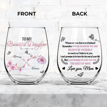 Load image into Gallery viewer, Personalized Stemless Wine Glass Custom Name Gift for Daughter
