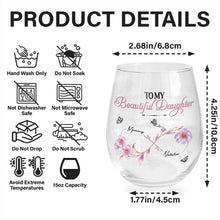 Load image into Gallery viewer, Personalized Stemless Wine Glass Custom Name Gift for Daughter
