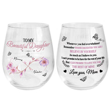 Load image into Gallery viewer, Personalized Stemless Wine Glass Custom Name Gift for Daughter
