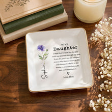 Load image into Gallery viewer, Personalized Jewelry Dish Custom Birth Month Flower Gift for Daughter
