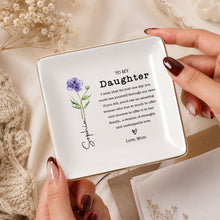 Load image into Gallery viewer, Personalized Jewelry Dish Custom Birth Month Flower Gift for Daughter
