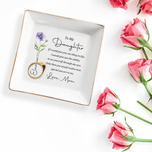 Load image into Gallery viewer, Personalized Birth Flower Jewelry Dish Custom Gift for Daughter
