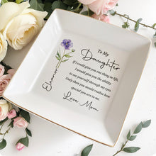 Load image into Gallery viewer, Personalized Birth Flower Jewelry Dish Custom Gift for Daughter

