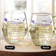 Load image into Gallery viewer, Personalized Stemless Wine Glass Custom Name Gift for Daughter
