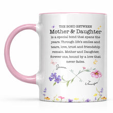 Load image into Gallery viewer, Personalized Floral Infinity Accent Mug Custom Gift for Mom
