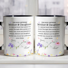 Load image into Gallery viewer, Personalized Floral Infinity Accent Mug Custom Gift for Mom
