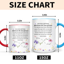 Load image into Gallery viewer, Personalized Floral Infinity Accent Mug Custom Gift for Mom
