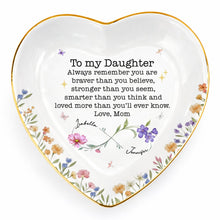 Load image into Gallery viewer, Personalized Heart Jewelry Dish Custom Name Gift for Daughter
