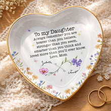 Load image into Gallery viewer, Personalized Heart Jewelry Dish Custom Name Gift for Daughter
