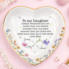 Load image into Gallery viewer, Personalized Heart Jewelry Dish Custom Name Gift for Daughter
