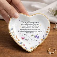 Load image into Gallery viewer, Personalized Heart Jewelry Dish Custom Name Gift for Daughter
