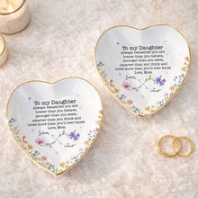 Load image into Gallery viewer, Personalized Heart Jewelry Dish Custom Name Gift for Daughter
