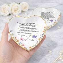 Load image into Gallery viewer, Personalized Heart Jewelry Dish Custom Name Gift for Daughter
