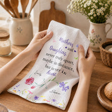 Load image into Gallery viewer, Personalized Floral Kitchen Towel Custom Name Gift for Daughter
