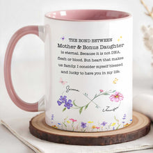 Load image into Gallery viewer, Personalized Accent Mug Custom Birth Flowers Bonus Daughter Gift
