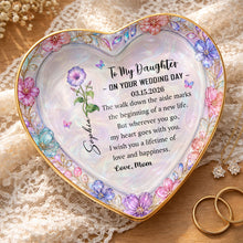 Load image into Gallery viewer, Personalized Heart Jewelry Dish Custom Name Gift for Daughter
