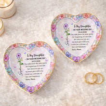 Load image into Gallery viewer, Personalized Heart Jewelry Dish Custom Name Gift for Daughter
