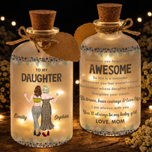 Load image into Gallery viewer, Personalized Frosted Glass Short Bottle Light for Daughter Gift
