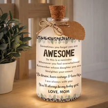 Load image into Gallery viewer, Personalized Frosted Glass Short Bottle Light for Daughter Gift
