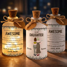 Load image into Gallery viewer, Personalized Frosted Glass Short Bottle Light for Daughter Gift
