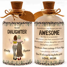 Load image into Gallery viewer, Personalized Frosted Glass Short Bottle Light for Daughter Gift
