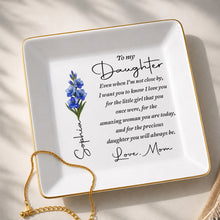 Load image into Gallery viewer, Personalized Jewelry Dish Birth Month Flower Gift for Daughter
