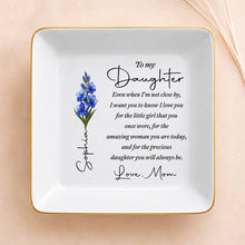Load image into Gallery viewer, Personalized Jewelry Dish Birth Month Flower Gift for Daughter
