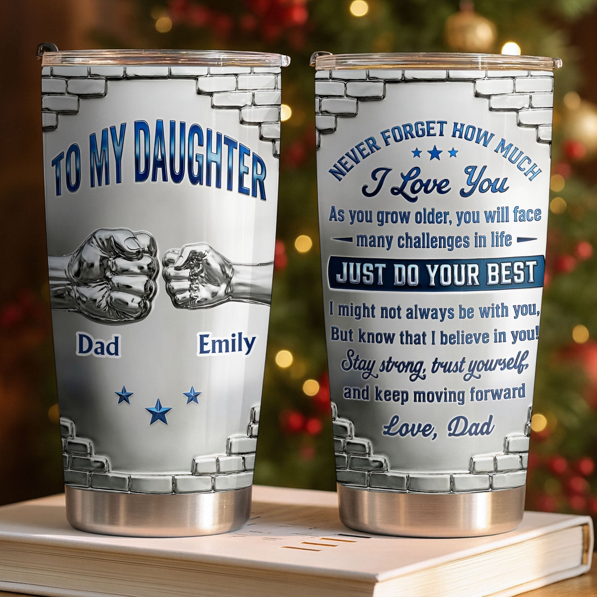 Personalized 20oz Stainless Steel Tumbler for Daughter Gift