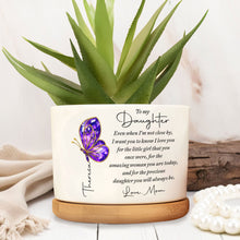 Load image into Gallery viewer, Personalized Ceramic Plant Pot Custom Message for Daughter
