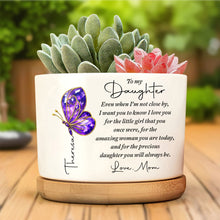 Load image into Gallery viewer, Personalized Ceramic Plant Pot Custom Message for Daughter
