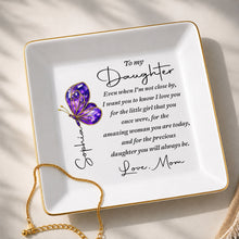 Load image into Gallery viewer, Personalized Ceramic Jewelry Dish Custom Message Gift for Daughter
