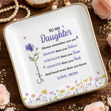 Load image into Gallery viewer, Personalized Ceramic Jewelry Dish Custom Name Gift for Daughter
