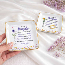 Load image into Gallery viewer, Personalized Ceramic Jewelry Dish Custom Name Gift for Daughter
