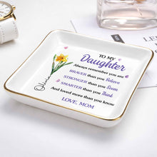 Load image into Gallery viewer, Personalized Ceramic Jewelry Dish Custom Name Gift for Daughter
