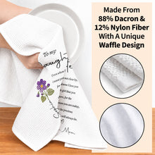 Load image into Gallery viewer, Personalized Kitchen Towel for Daughter with Flower Heart Design
