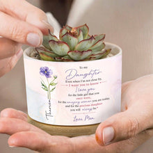 Load image into Gallery viewer, Personalized Ceramic Plant Pot Custom Love Message for Daughter
