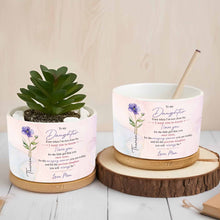 Load image into Gallery viewer, Personalized Ceramic Plant Pot Custom Love Message for Daughter
