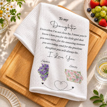 Load image into Gallery viewer, Personalized Kitchen Towel Custom State Art for Daughter Gift
