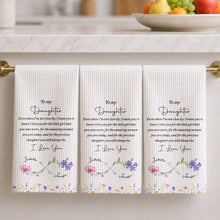 Load image into Gallery viewer, Personalized Kitchen Towel for Daughter with Birth Month Flower Gift
