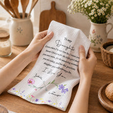 Load image into Gallery viewer, Personalized Kitchen Towel for Daughter with Birth Month Flower Gift
