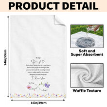 Load image into Gallery viewer, Personalized Kitchen Towel for Daughter with Birth Month Flower Gift
