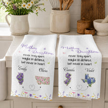 Load image into Gallery viewer, Personalized Kitchen Towel Custom State Flowers Gift for Mom
